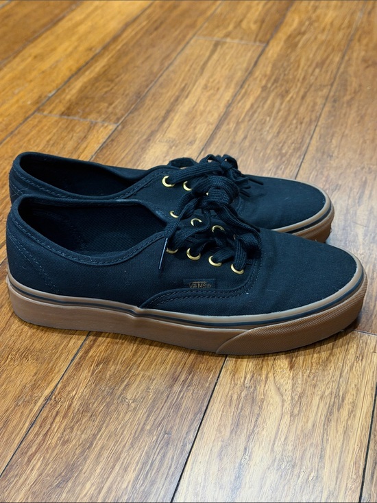 Vans Shoes - Vans Black Canvas Sneakers with Gum Sole